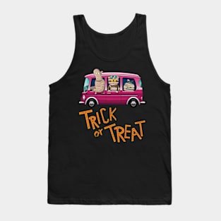 Trick or Treat Halloween Orange Ragdoll Cat Tank Top